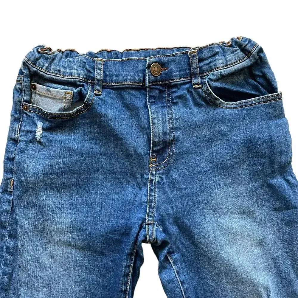 Zara Kids Destructed Slim Fit Skinny Blue Jeans  Sz 13-14